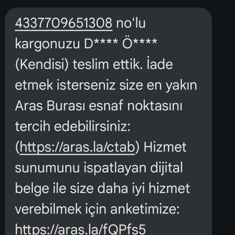 Aras Kargo Ürünüm Gelmedi. Teslim Ettik Diyorlar. Muhatap Yok