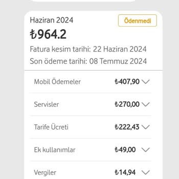 Paygru Vodafone Habersiz Başlatılan Abonelikler Ve 964 TL Fatura