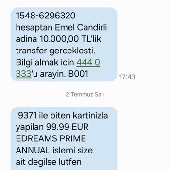 EDreams Bilgim Olmadan Para Çekti