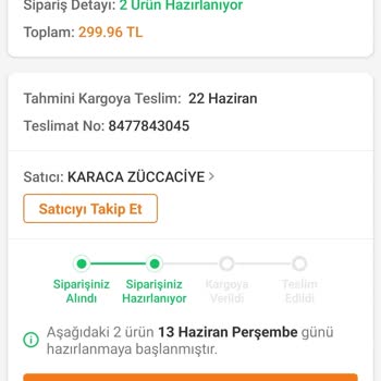 Karaca Züccaciye Ürün Kargoya Verilmedi