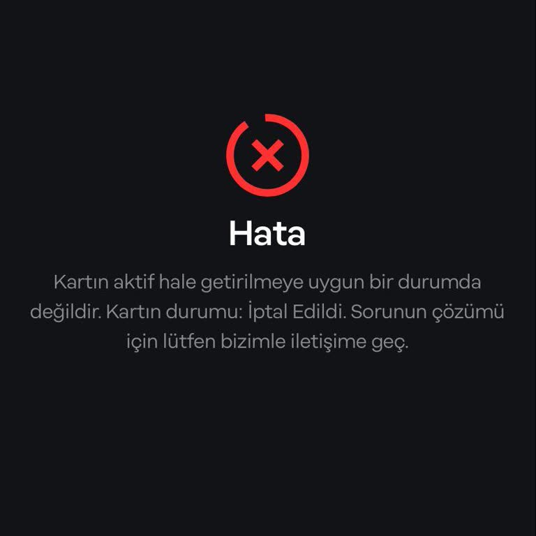 Papara Kart Aktif Hale Getirememe Hatası!