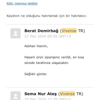 Vivense Kalitesiz Ve İlgisiz Bir Marka