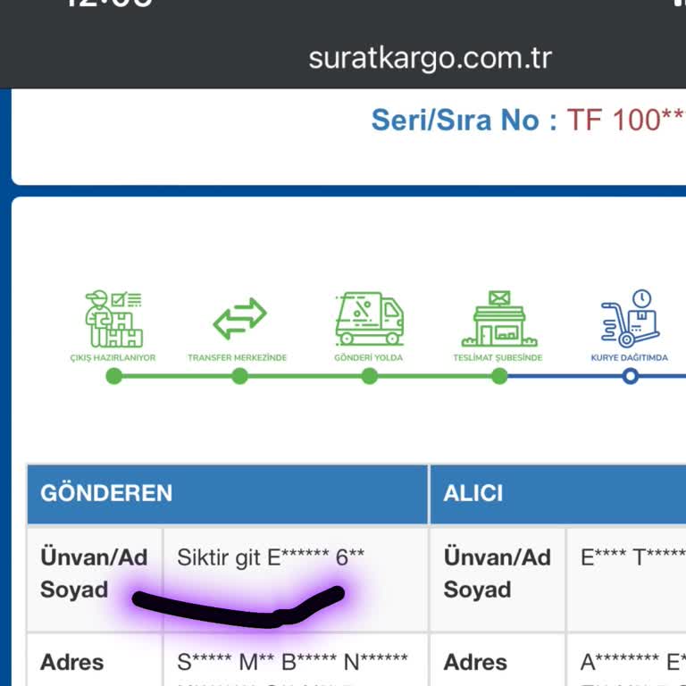 Sürat Kargo'dan Sürekli Geciken Teslimatlar Ve Saygısızlık