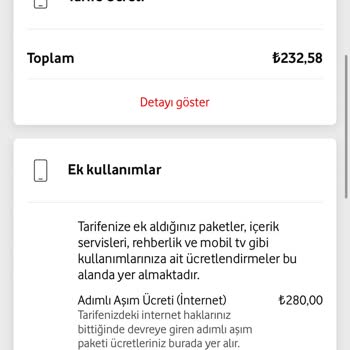 Vodafone Fatura Şikayeti Ve