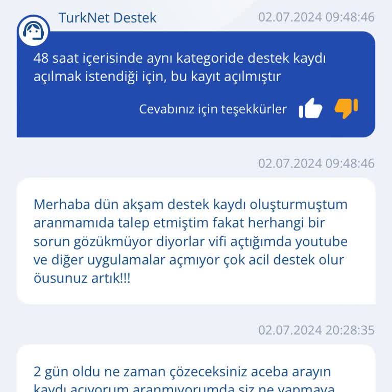 TurkNet'ten 2 Gündür İnternet Hizmeti Alınamıyor!