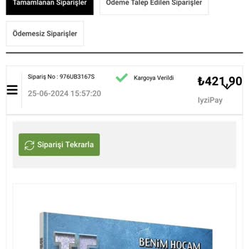 Benim Hocam Yayınevi Eksik Gönderilen Kitap: Siparişim Tamamlanmadı