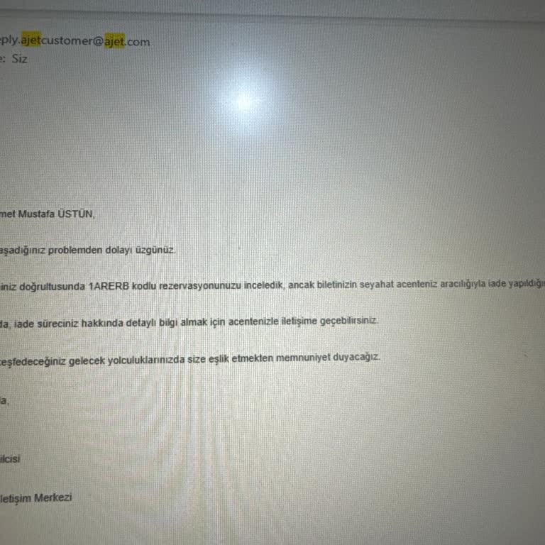 A Jet Ve En Uygun Cezasız İptal Bileti Cezalı Şeklinde Kestiler