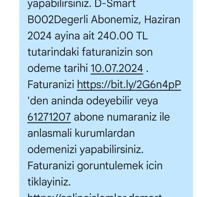 DSmart Üyelik Sonlanmasına Rağmen 2 Ay Sonra Fatura Çıkartıyor