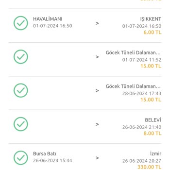 Otoyol A.Ş Bursa Batı Çıkışında HGS Den Kesilmeyen Tutar