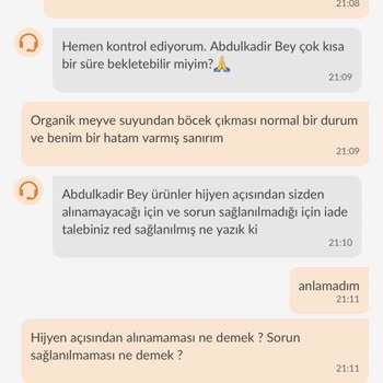 Trendyol Hızlı Market Trendyol Böcekli Meyve Suyunu İçebilirsin Dedi (Ben Organic)