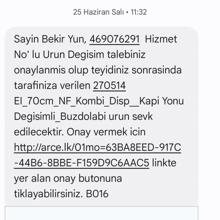 Arçelik Buzdolabı Değişim Sorunu