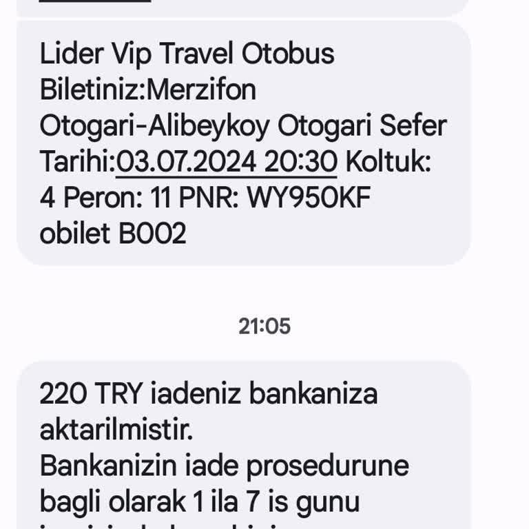 Obilet İptal Edilen Bilet Ve Mağduriyet