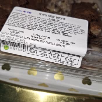 Carrefour SA Soğuk Baklava Ekşimiş Bozulmuş