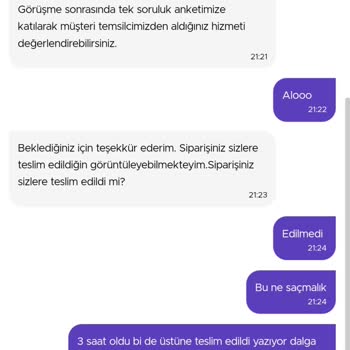 Getir Siparişimi Teslim Etmedi