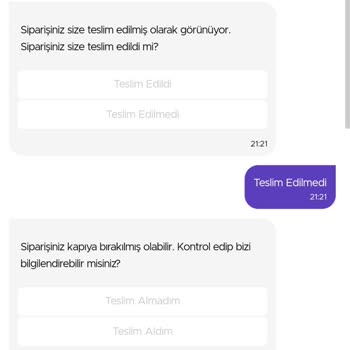 Getir Siparişimi Teslim Etmedi