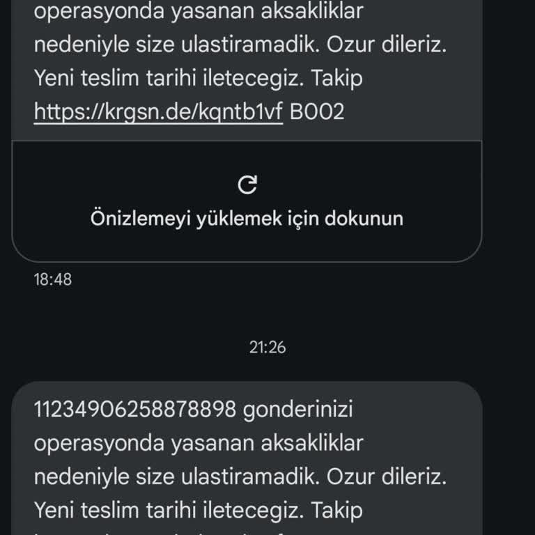 KARGOMsende Teslim Edilmeyen Kargo