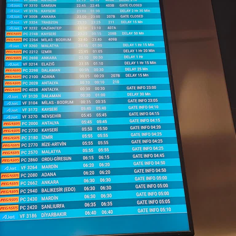 AJet (Anadolu Jet) Rötar Yapan İstanbul Kayseri Uçağı