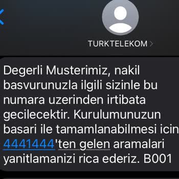 Türk Telekom İnternet Taşıma Yapılmadı