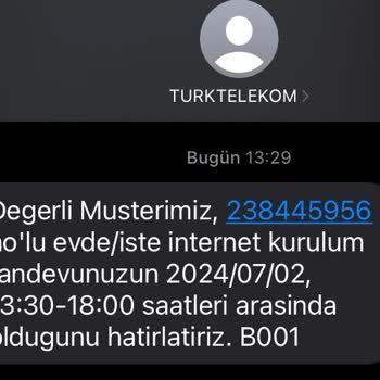 Türk Telekom İnternet Taşıma Yapılmadı