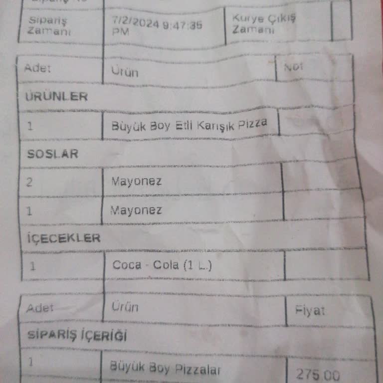 Sbarro Yemek Siparişlerinde Yazdıkları Ürünü Göndermiyorlar
