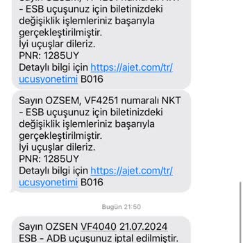 A Jet İle Yaşanan Sürekli Uçuş Değişiklikleri Ve Ekstra Ücretler