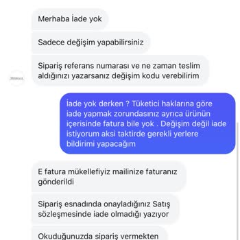 Mihrace Giyim İade Ve İletişimsizlik