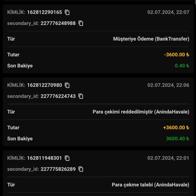Mobilcasino Paramı Yatırmadı 3600 TL