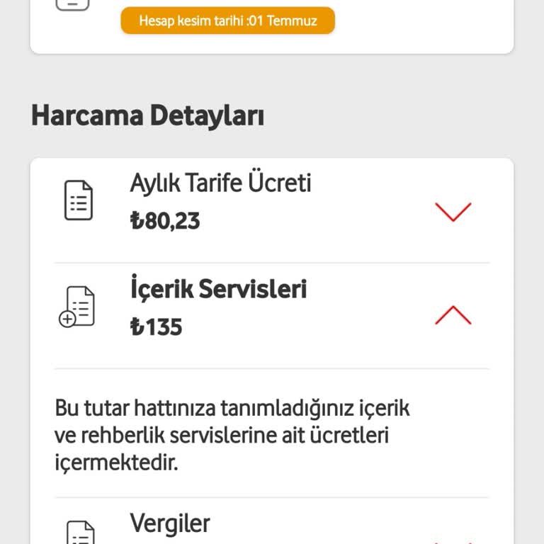 Vodafone GB Avı Servis Aboneliği İptali Ve Güncel Tutarımın Düzeltilmesi