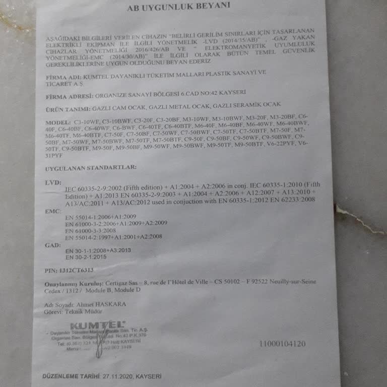 Arıza Kaydı Kumtel Ankastre Set Servise Ulaşamıyorum Çağrı Merkezi De