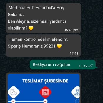Puff Estanbul Aras Kargo Vozol Teslimat