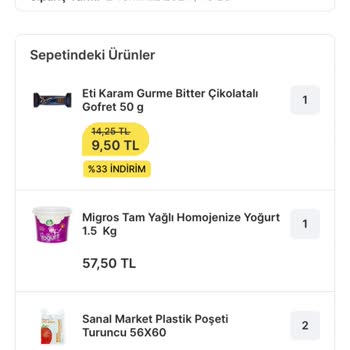 Migros Sanal Market Sipariş