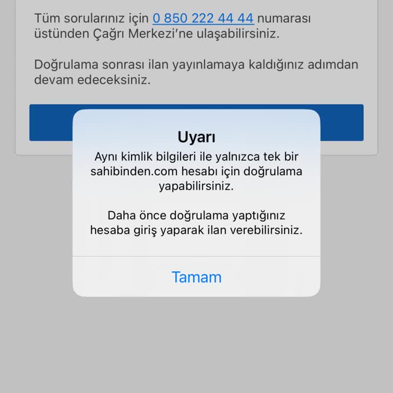 Sahibinden.com Kimlik Doğrulama
