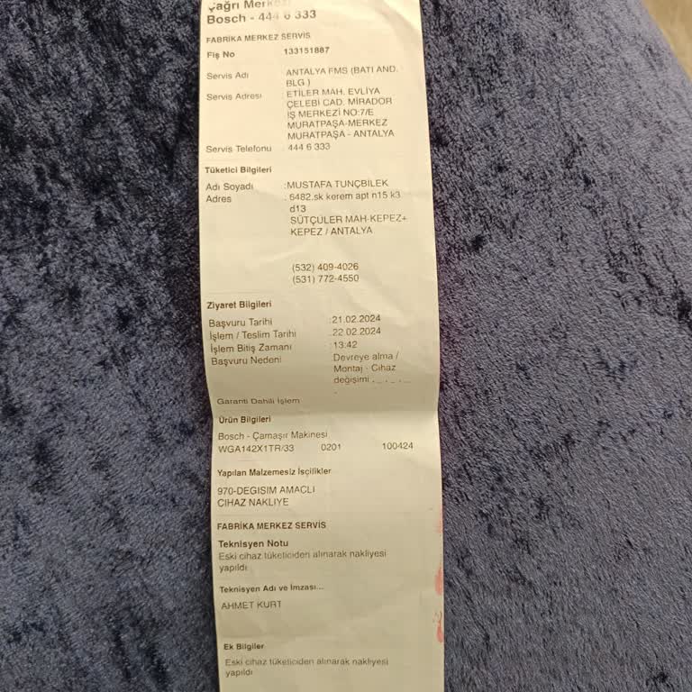 Bosch Çamaşır Makinesi Arızası Ve Müşteri Hizmetleri Sorunu