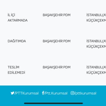 PTT Kargo Başakşehir PDM Şubesi Adres Yanlış Notuyla Teslimatı Yapmadı