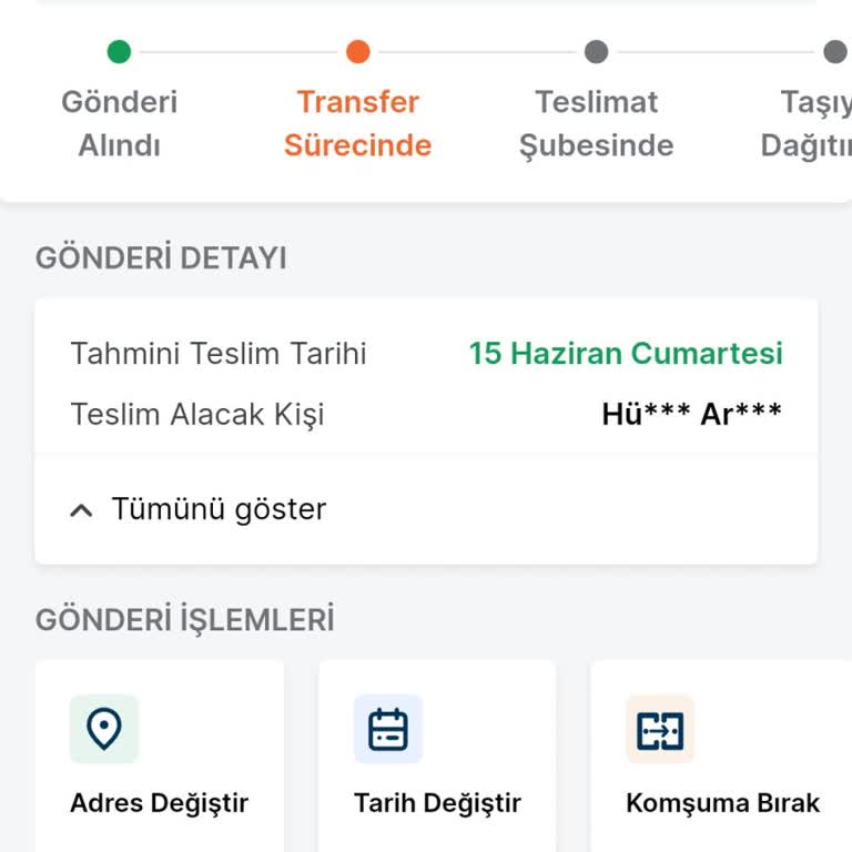 Trendyol Express Ürünüm Şubede Bekletiliyor