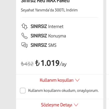 Vodafone Yüksek Fiyat Artışı