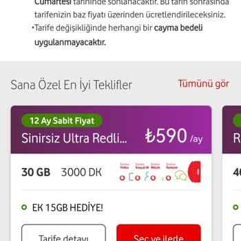 Vodafone Un Çok Yüksek Fiyatlara Taahhüt Yenilemesi