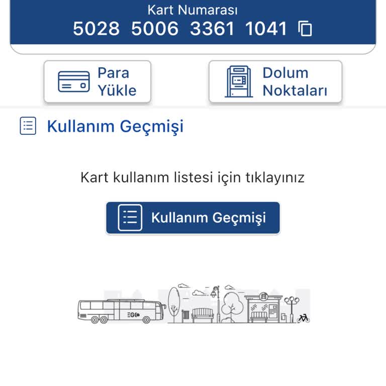 EGO Genel Müdürlüğü Kart Bakiyem Sıfırlanmış Gözüküyor