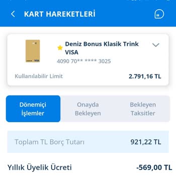 Üstelik 6-7 Yıllık Maaş Müşterisi Olduğum Denizbank Kart Ücreti Kesmiş