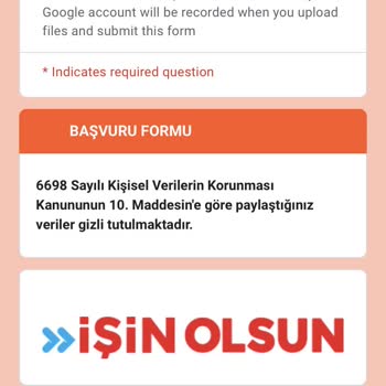 İşin Olsun İşim Olsun Form Şikayet