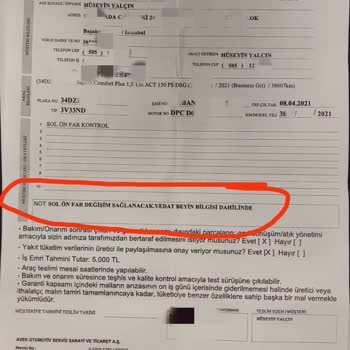 Skoda Avek De Aracın Parçalarını Habersiz Söküp Başka Araca Takma