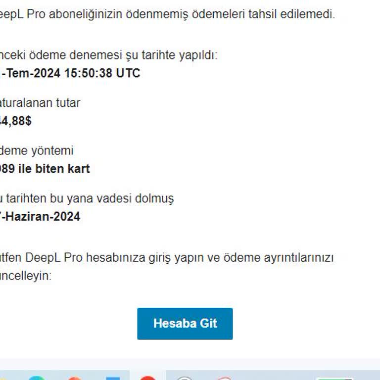 DeepL Translate Deepl Ücretsiz Denemeyi İptalinde Yıllık Ücret Kesmesi