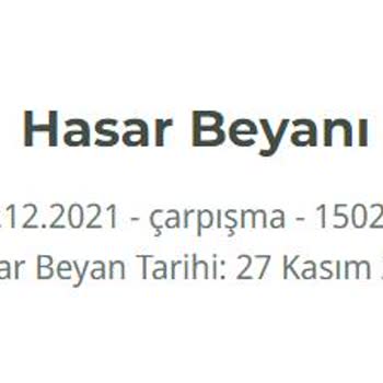 İkinciyeni Hasar Beyanı Ve Ekspertiz Raporu Doğru Değil!