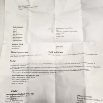 Sony Eurasia Sony WH-1000XM5 Kulaklıkta Deri Birleşim Kısmında Açılmalar (1 Senede)