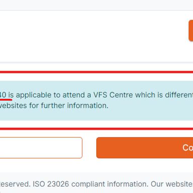 VFS Global VFS Katılım Hizmet Ücreti