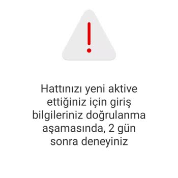 Vodafone Girişi Bilgileri Doğrulama Aşaması