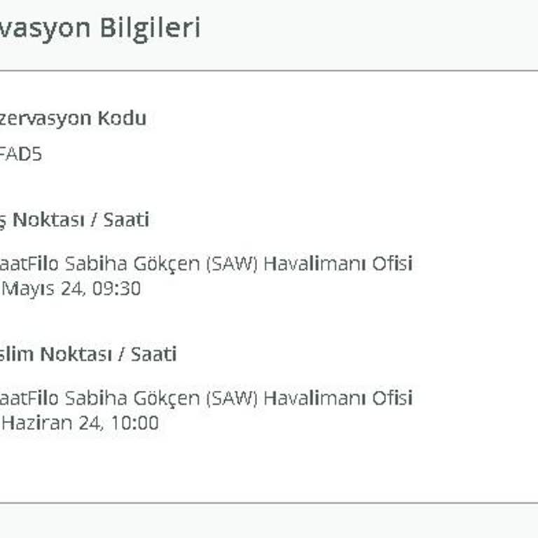 Enuygun.com Sitesinden Yapılan Araç Kiralamada Fatura Gönderilmiyor.