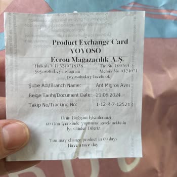 Ecrou Hediye Gelen Ürün Değişimi