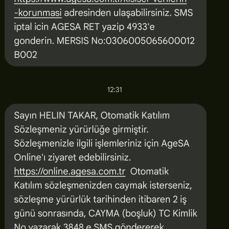 AgeSA Hayat ve Emeklilik İznim Olmadan İşlem Yapmışlar