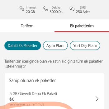 Vodafone Yurt Dışı Kullanım Sorunu!